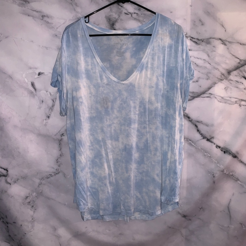 American Eagle Blue Tie Dye Tee
